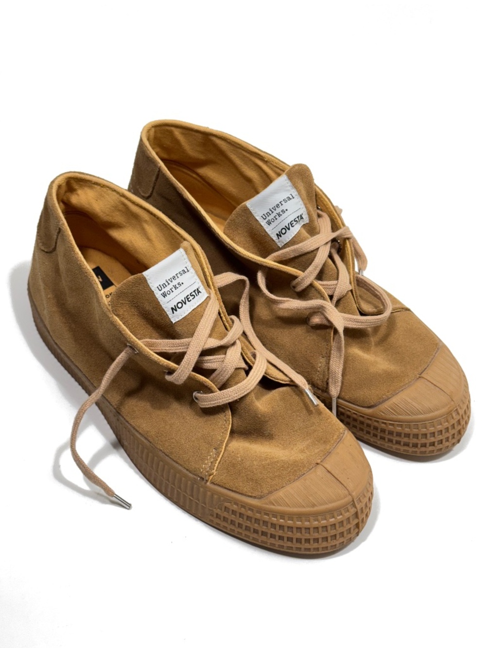 Universal Works x Novesta Suede Canvas Sneakers – Tan/Brown Size EU 42 US 8.5/9